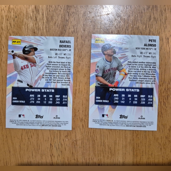 Topps Holographic Baseball Cards Set Of 2 - Picture 2 of 2